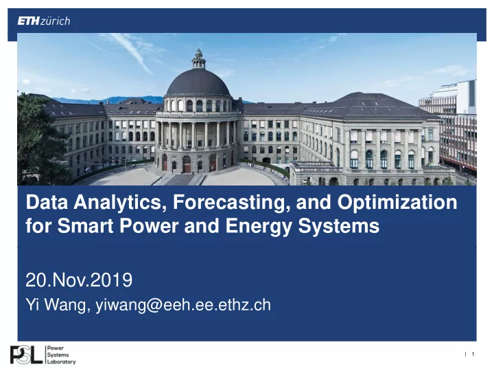 for smart power and energy systems