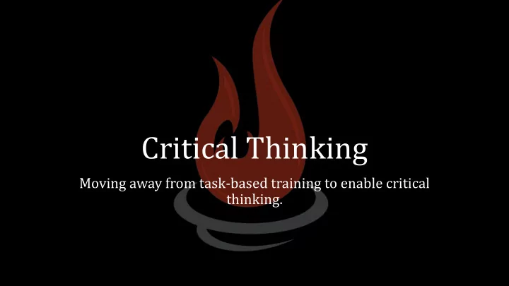 critical thinking