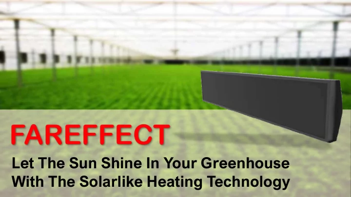 let the sun shine in your greenhouse
