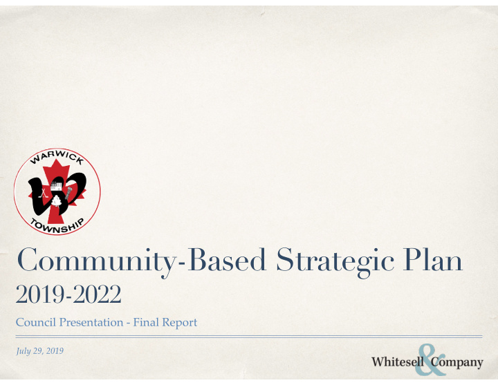 community based strategic plan