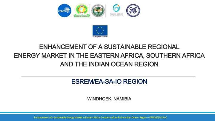 enhancement of a sustainable regional