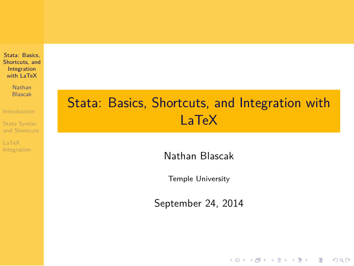 stata basics shortcuts and integration with
