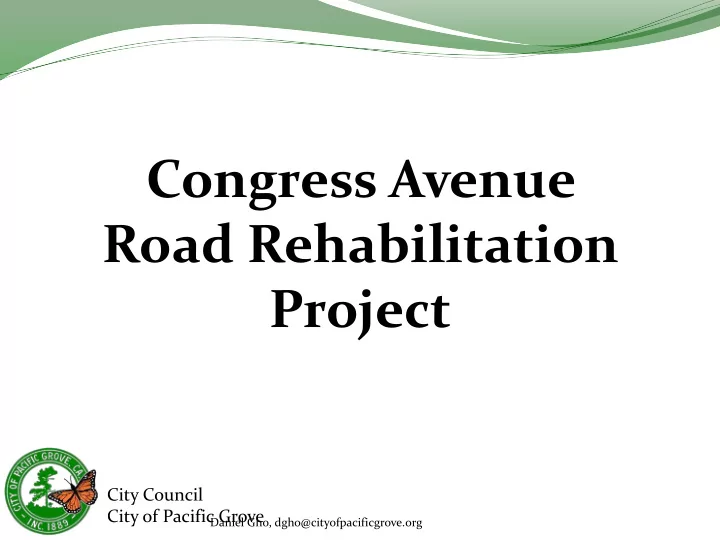 congress avenue road rehabilitation