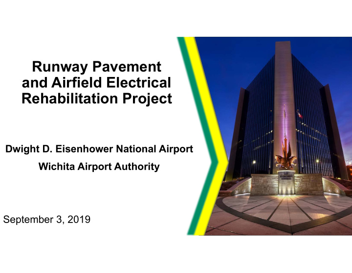 runway pavement and airfield electrical rehabilitation