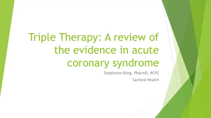 coronary syndrome