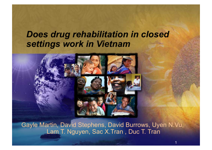 does drug rehabilitation in closed settings work in