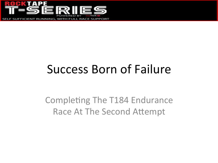 success born of failure