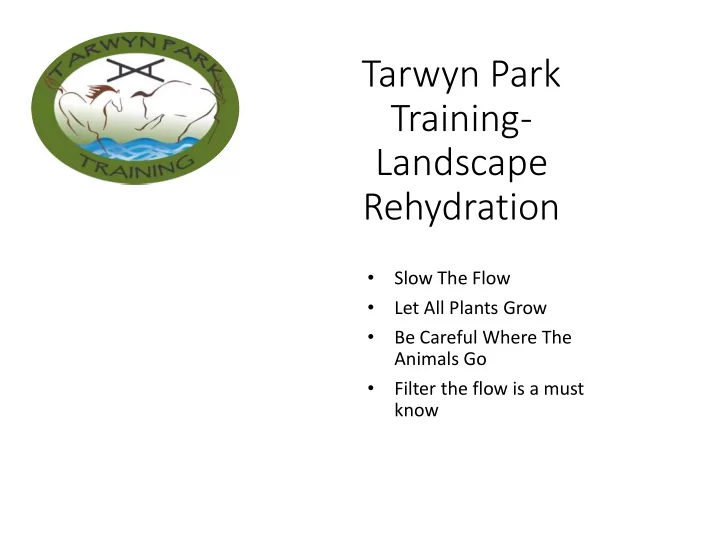 tarwyn park