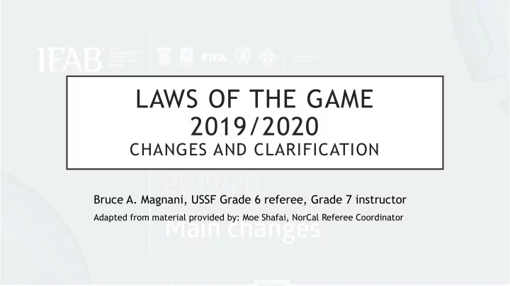 laws of the game 2019 2020