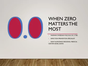 MATTERS THE  MOST    MARWAN SWEEDAN M.B.CH.B, CIC, CTBS    INFECTION PREVENTION SPECIALIST