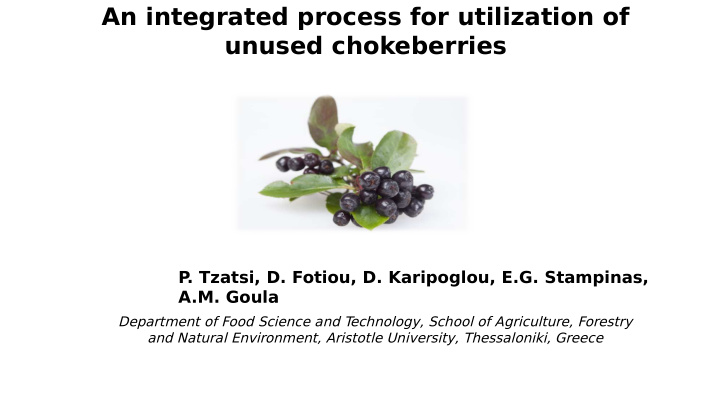 an integrated process for utilization of unused
