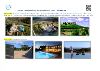 Distefi Hills, Experience Tranquility  in Sounio, Athens Riviera  Greece       www.distefi.com