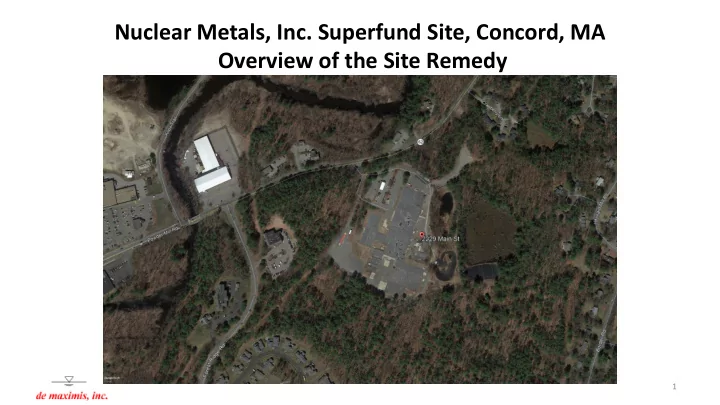 nuclear metals inc superfund site concord ma overview of