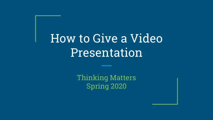 presentation