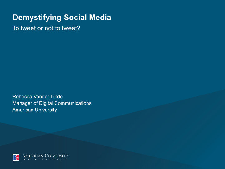 demystifying social media