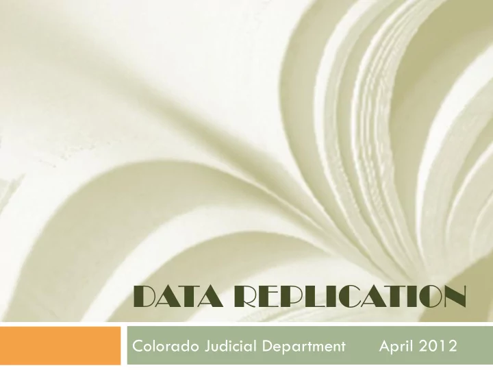 data replication