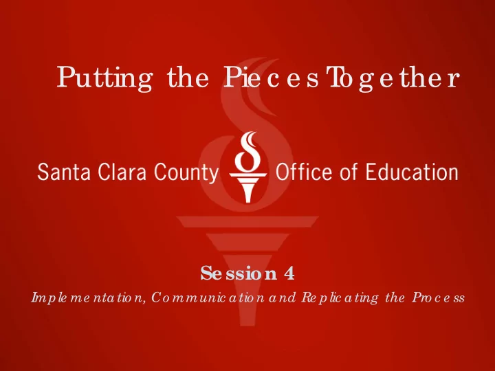 putting the pie c e s t o g e the r