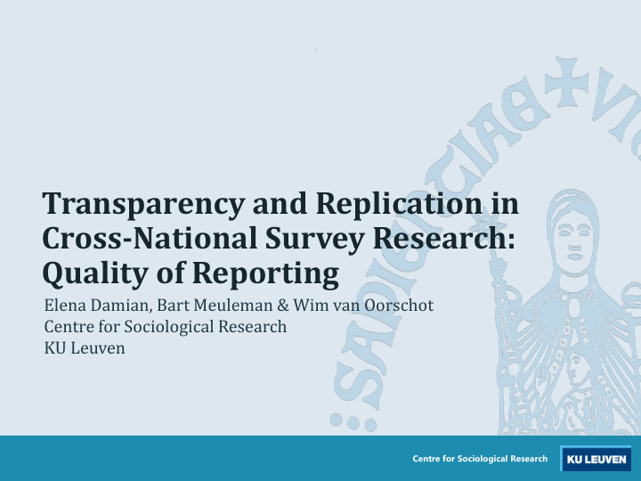 transparency and replication in