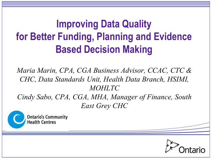 improving data quality for better funding planning and