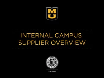 INTERNAL CAMPUS  SUPPLIER OVERVIEW  PRESENTATION OVERVIEW  CLC License  Artwork  Royalty  Gameday/