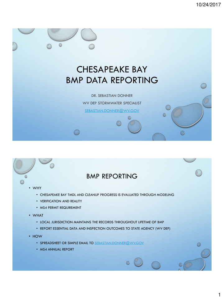 chesapeake bay bmp data reporting