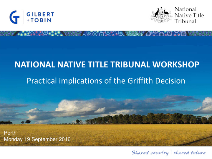 national native title tribunal workshop