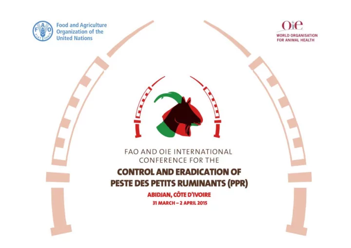 the fao oi e global ppr control and eradication strategy