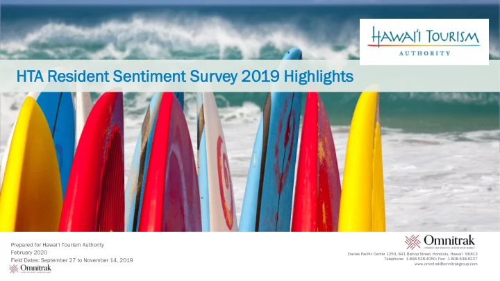 hta resid ident senti time ment s t survey 2 2019 h highl