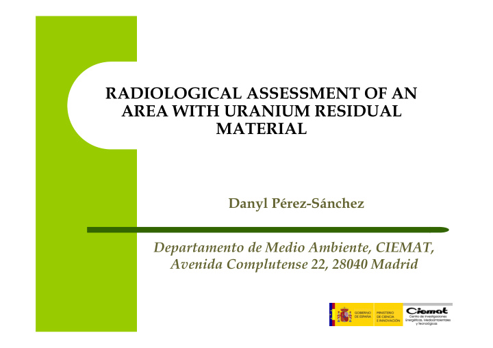 radiological assessment of an area with uranium residual