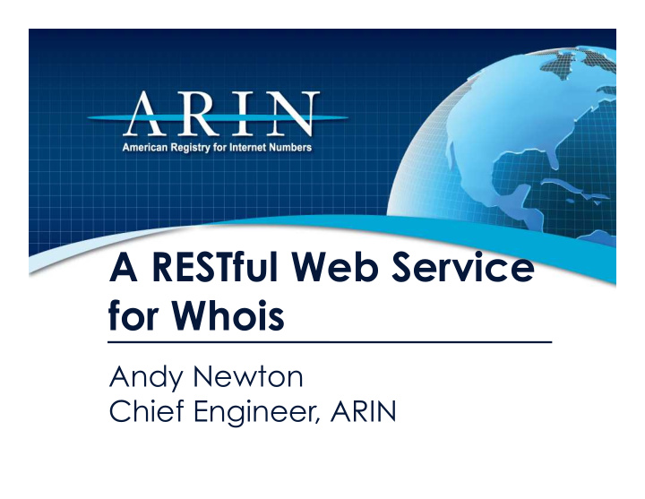 a restful web service for whois