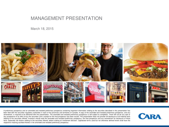 management presentation