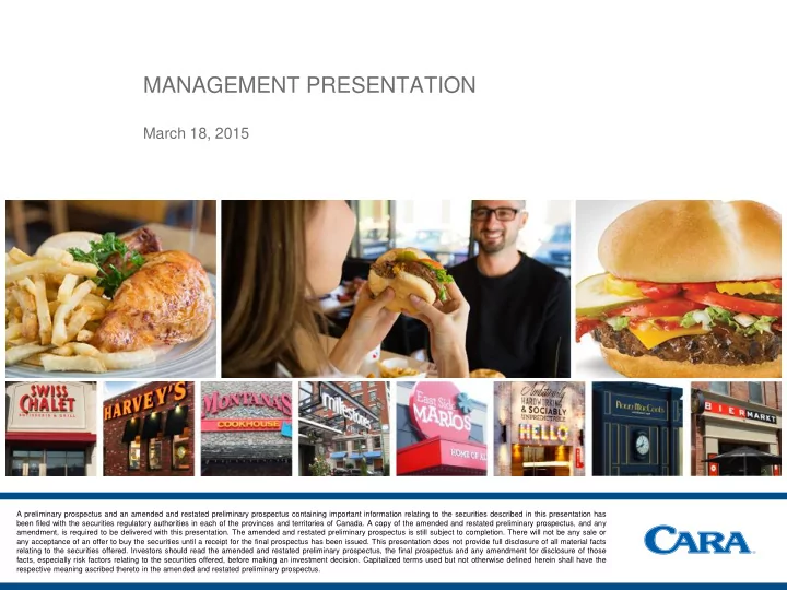 management presentation