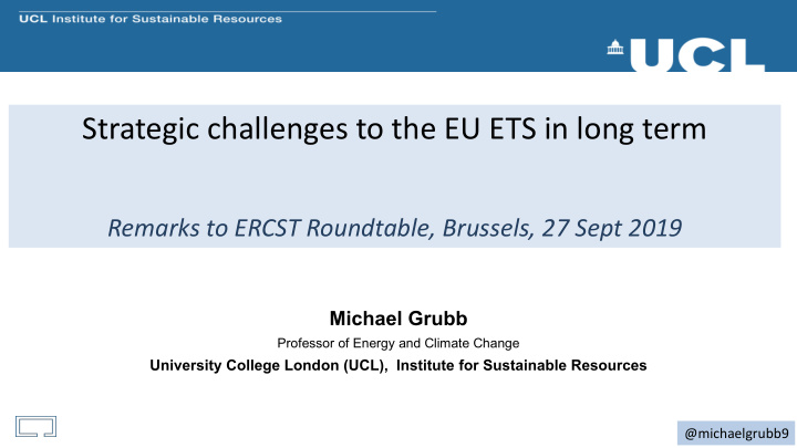 strategic challenges to the eu ets in long term