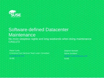 Software-defined Datacenter  Maintenance  No more sleepless nights and long weekends when doing