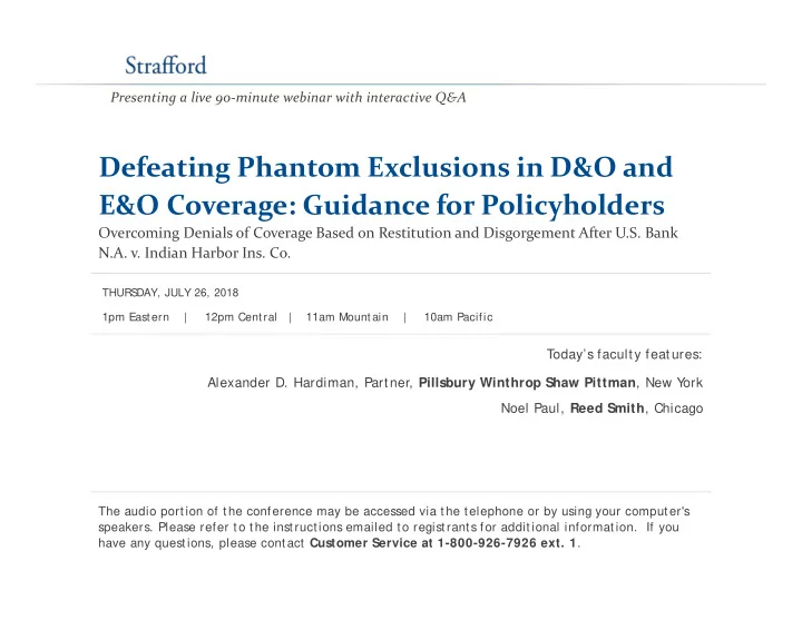 defeating phantom exclusions in d o and e o coverage