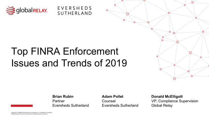 top finra enforcement issues and trends of 2019