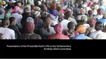 Background to MalaMala land restitution  Government purchased land  Eyrefield  2976 ha  from