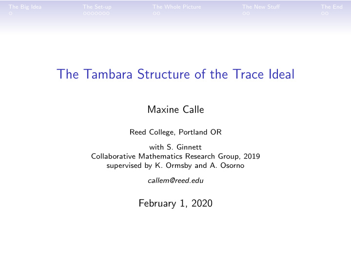 the tambara structure of the trace ideal