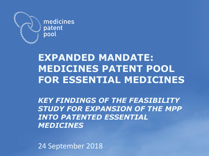 expanded mandate medicines patent pool for essential