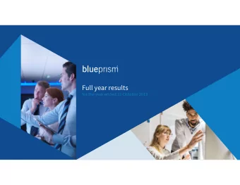 Full year results  for the year ended 31 October 2018  Disclaimer  These slides (the Slides)