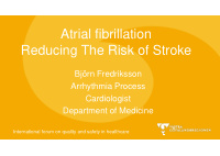 atrial fibrillation reducing the risk of stroke
