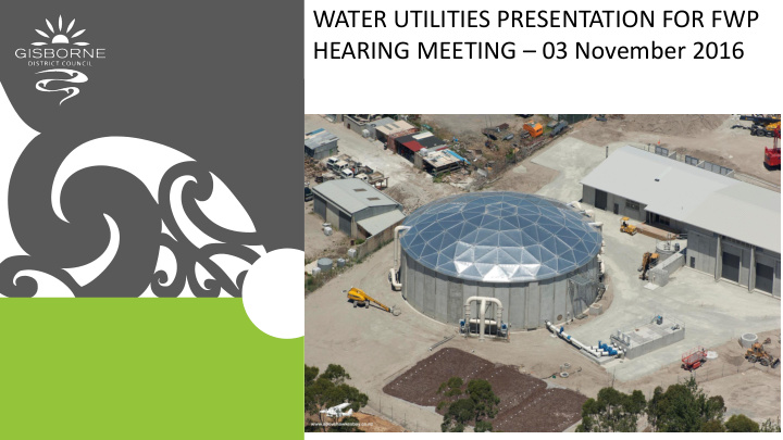 water utilities presentation for fwp
