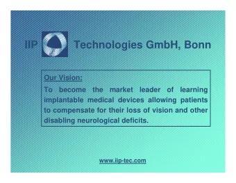 IIP            Technologies GmbH, Bonn  Our Vision:  To become the market leader of learning