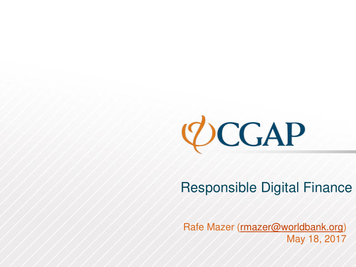 responsible digital finance