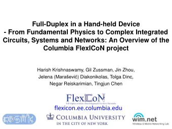 - From Fundamental Physics to Complex Integrated  Circuits, Systems and Networks: An Overview of