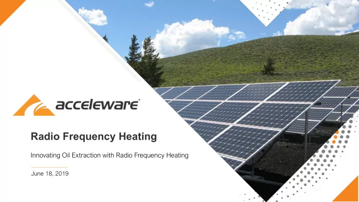 radio frequency heating