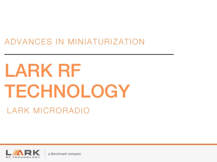 lark rf technology
