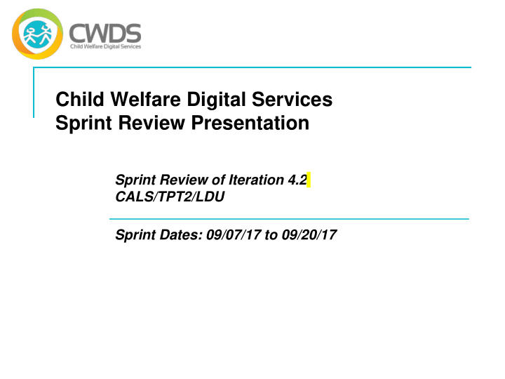 child welfare digital services sprint review presentation