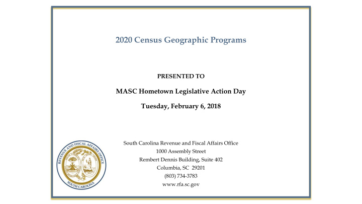 2020 census geographic programs