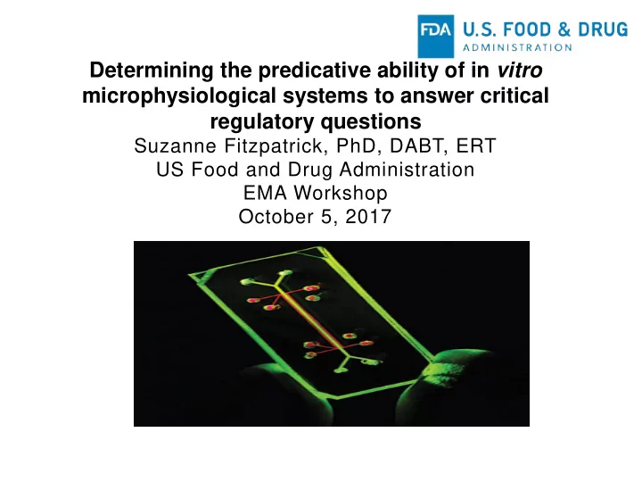 determining the predicative ability of in vitro